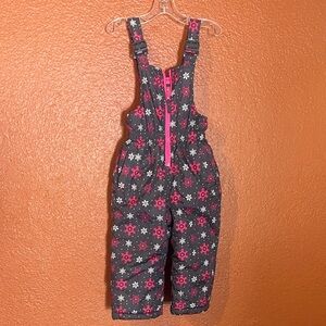 Snowsuit Kids Bib- Pink and Gray